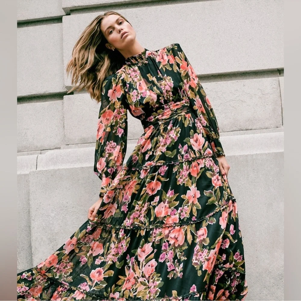 Aqua by Bloomingdales floral open-back maxi 🌺 - Picture 1 of 11